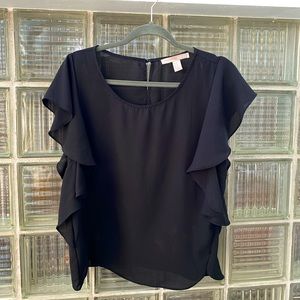 Basic Black Ruffle Blouse from Forever 21!